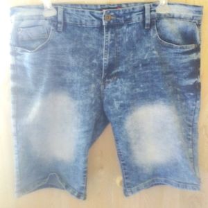 Southpole dark wash distressed Men's shorts slim size 40